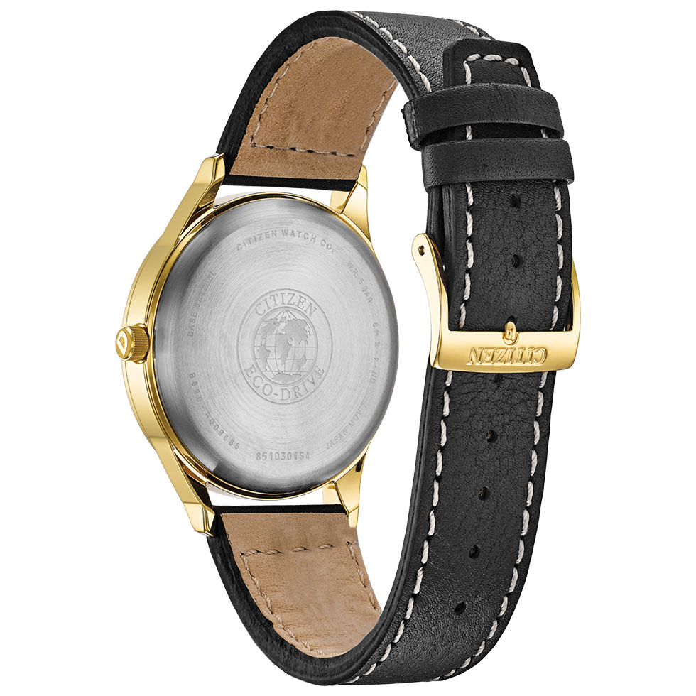 Black Leather Men's Drive Watch by Citizen - Image 3