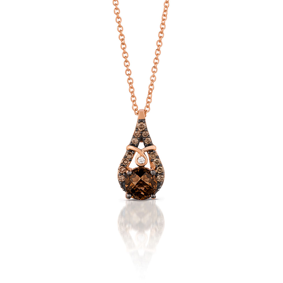 Le Vian Chocolate Diamond Cross Necklace 1/4 ct tw 14K Honey Gold 19” | Kay