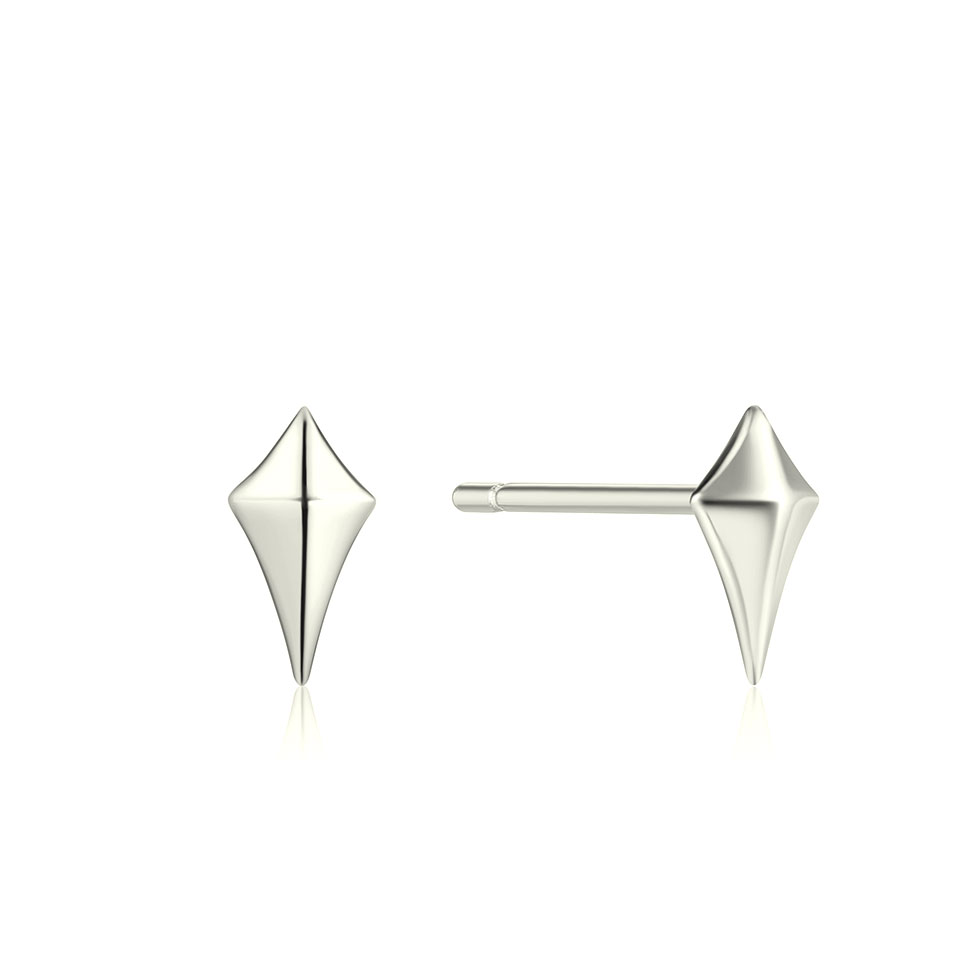 Diamond Shape Stud Earrings by Ania Haie