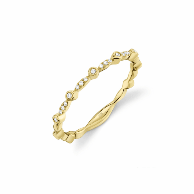 Gold Diamond Stacking Band by Shy Creation