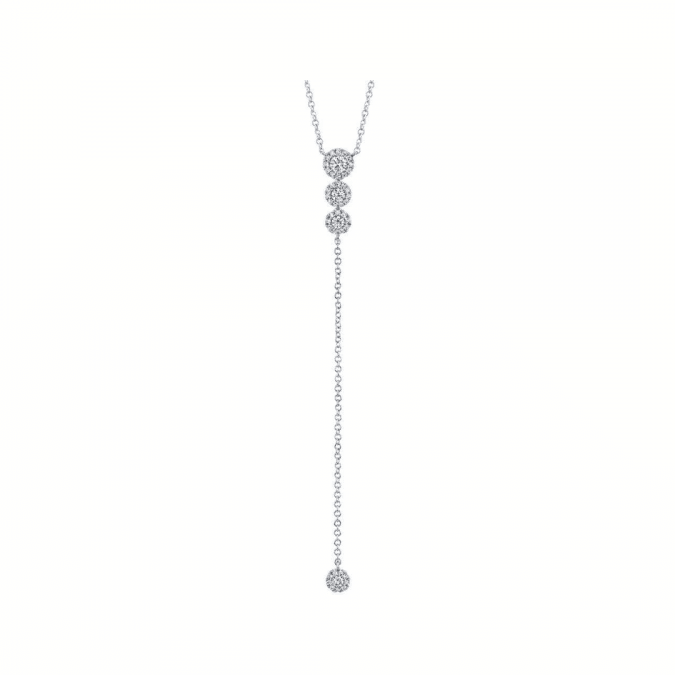 Cluster Lariat Necklace by Shy Creation