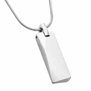 Tungsten Carbide Beveled Dog Tag Pendant