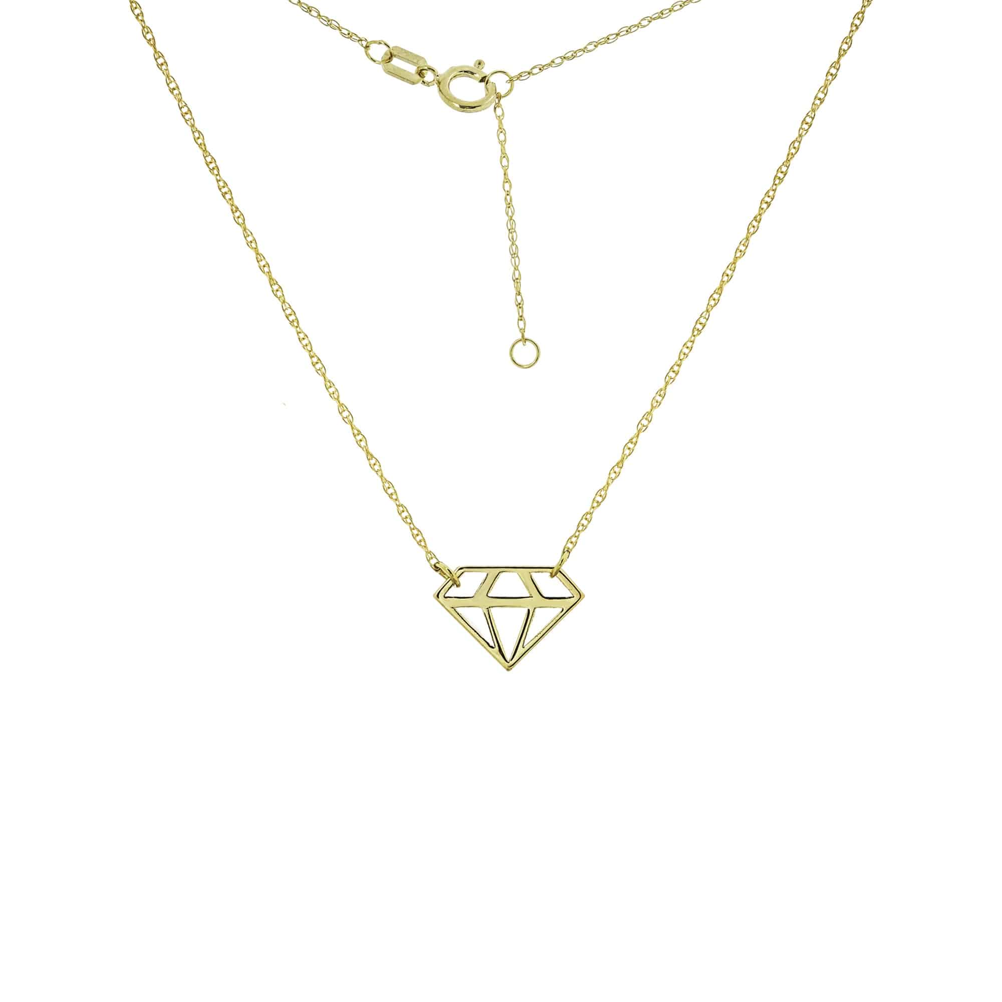 So-You Pendant Necklace in 14k Yellow Gold- diamond cut-out
