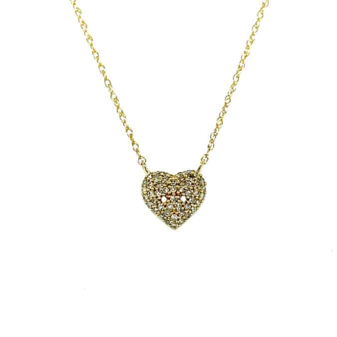 Pave Diamond Heart Pendant Necklace – Multiple Available
