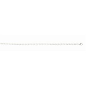 Anti-Tarnish Diamond-Cut Rope Chain Necklace in Sterling Silver