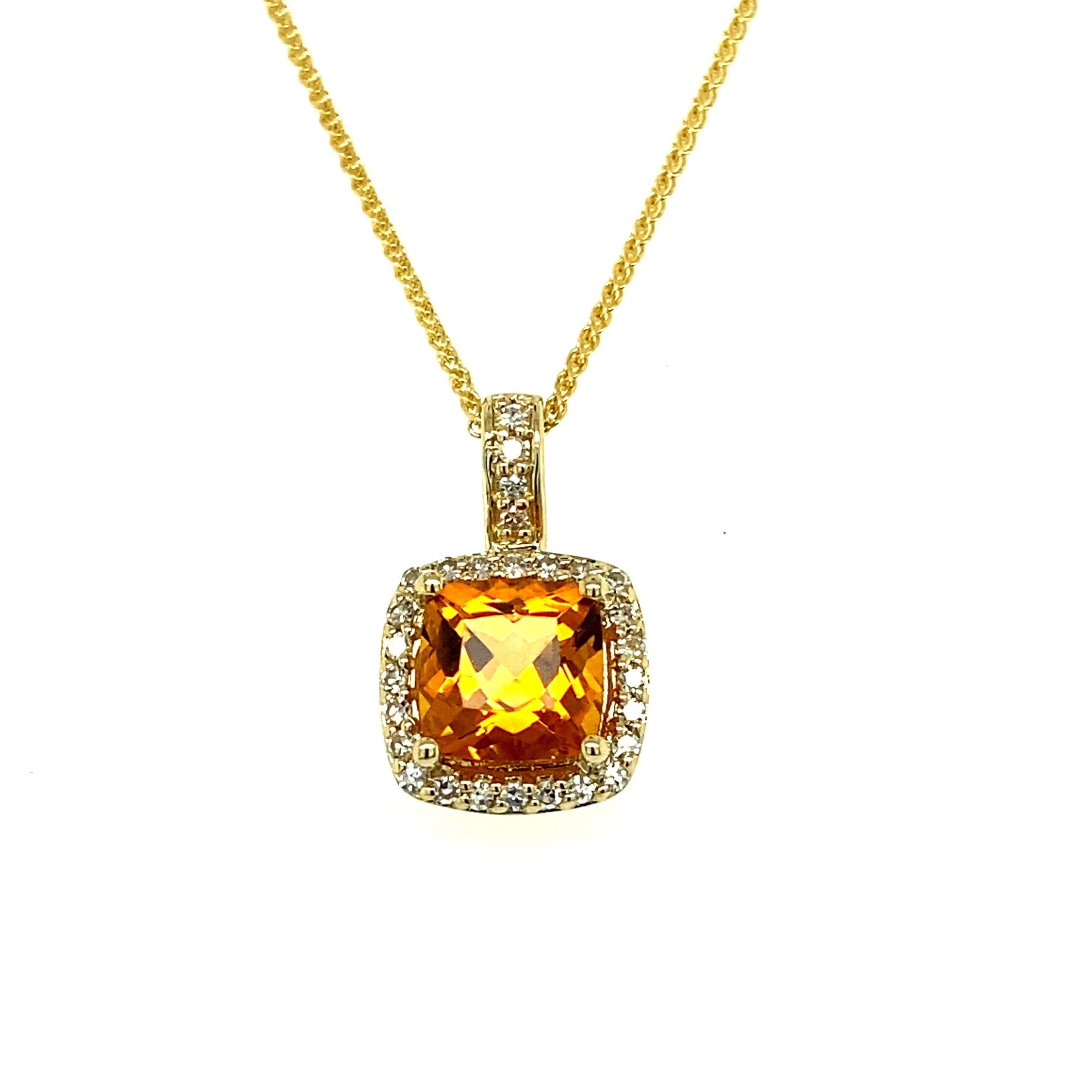 Lisa Nik 18K Yellow Gold Kite-Shaped Citrine Necklace with Diamonds |  Neiman Marcus