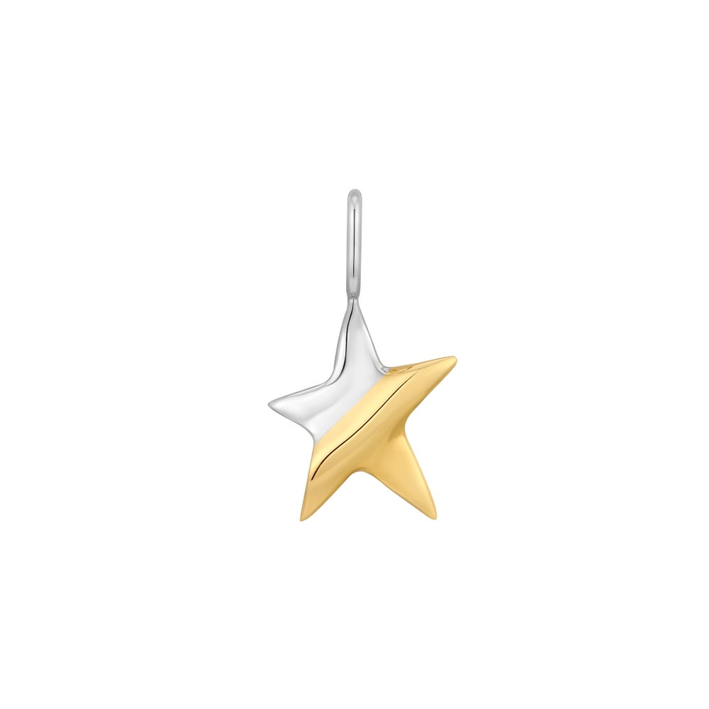 Star Charms For Jewelry Making Antiqued Bronze Double Celestial