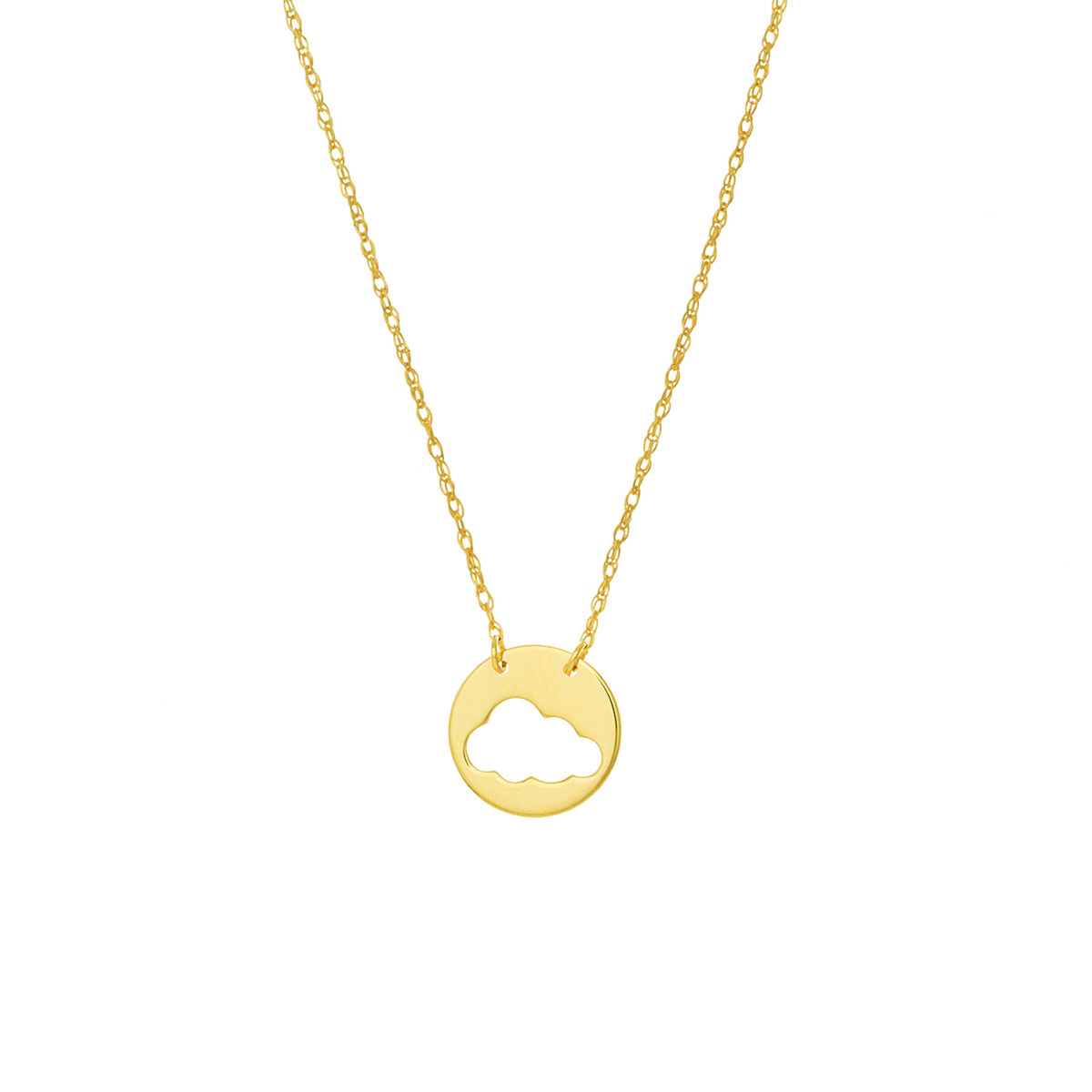So-You Pendant Necklace - cloud cut-out disc