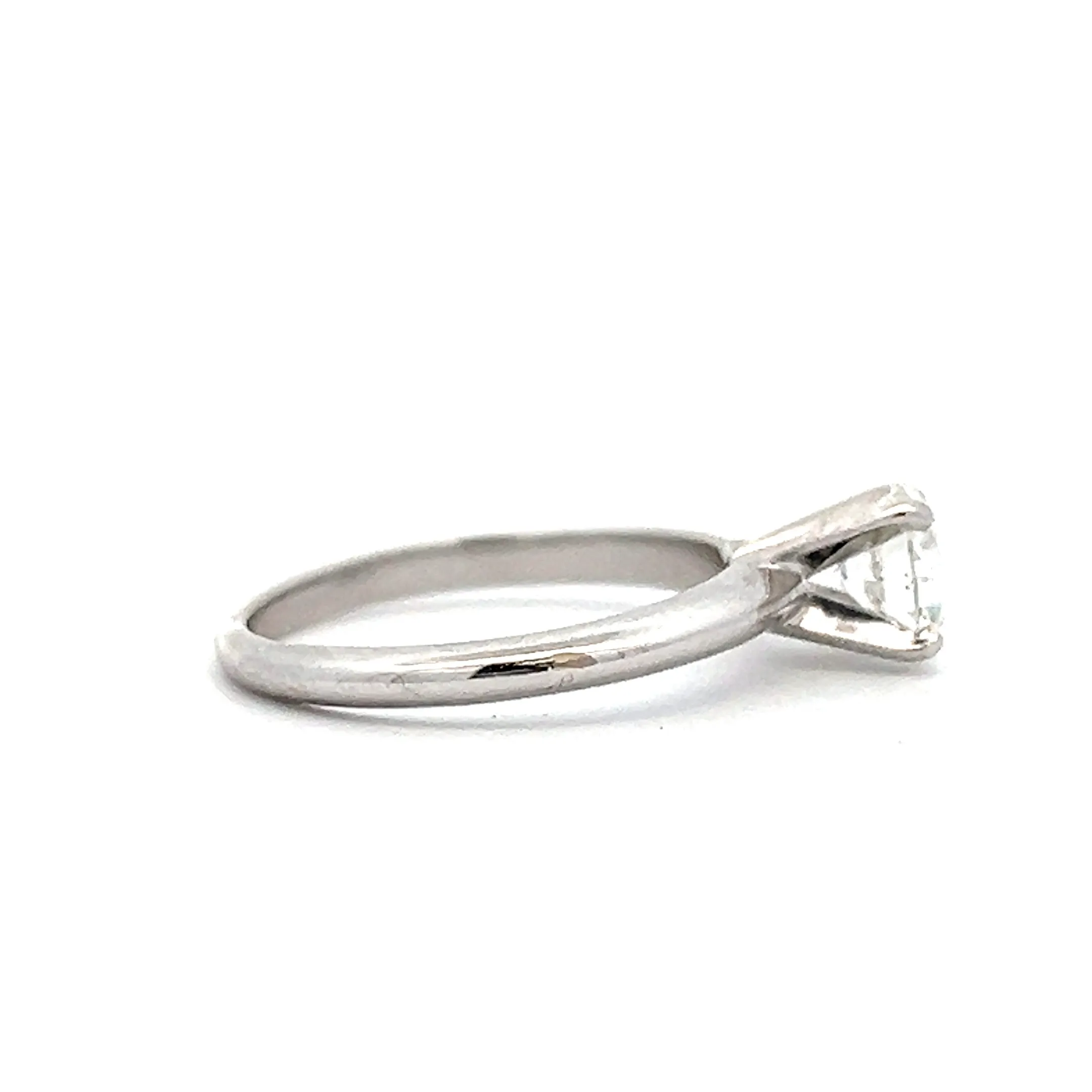 Estate 18K Gold & Platinum 0.90ctw Diamond Solitaire Engagement Ring