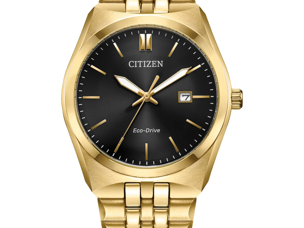 Citizen Black and Gold Ladies Watch Citizen Ladies Black Dial Gold Stainless Steel Bracelet  main image 2