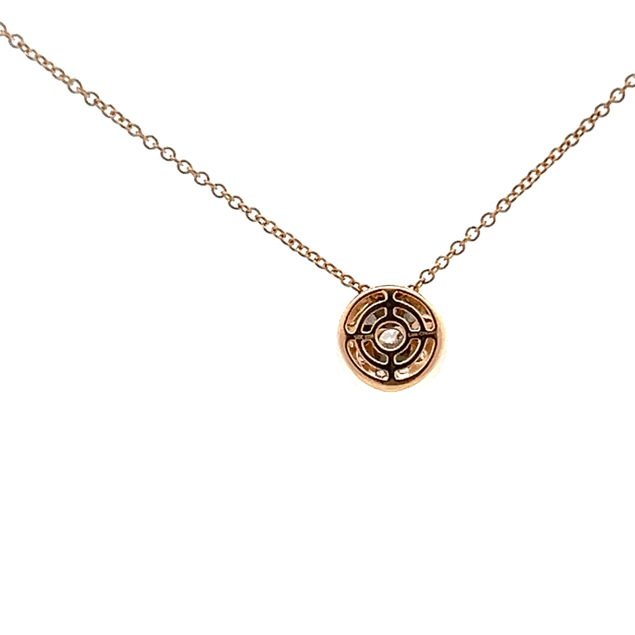 14K Gold 0.25ctw Lab-Grown Diamond Cluster Pendant Necklace - Image 3