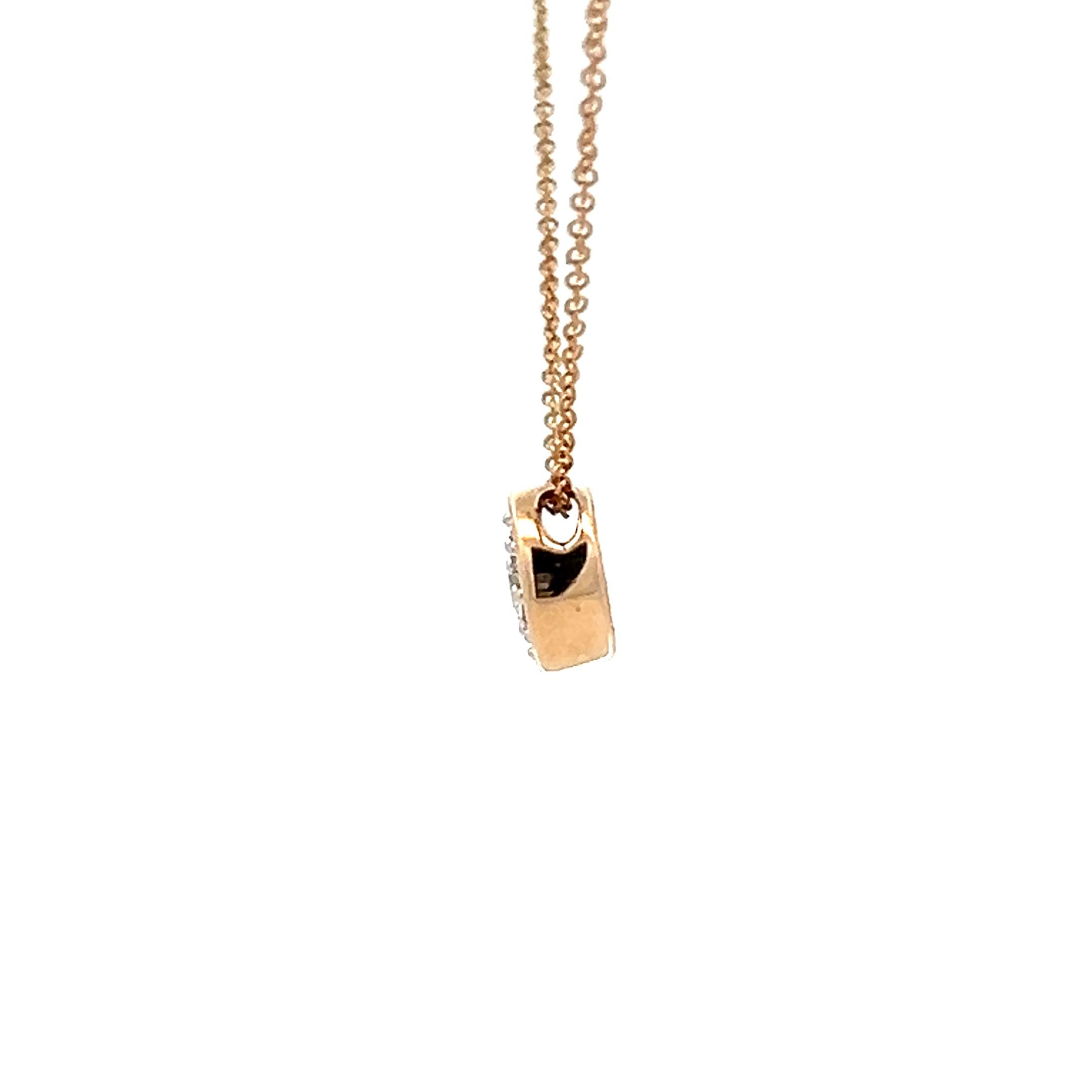 14K Gold 0.25ctw Lab-Grown Diamond Cluster Pendant Necklace - Image 4