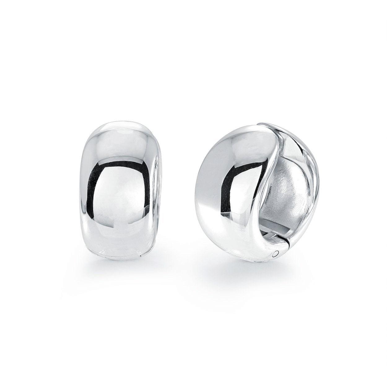 Stainless Steel 17mm Clip-on Hoop Earrings