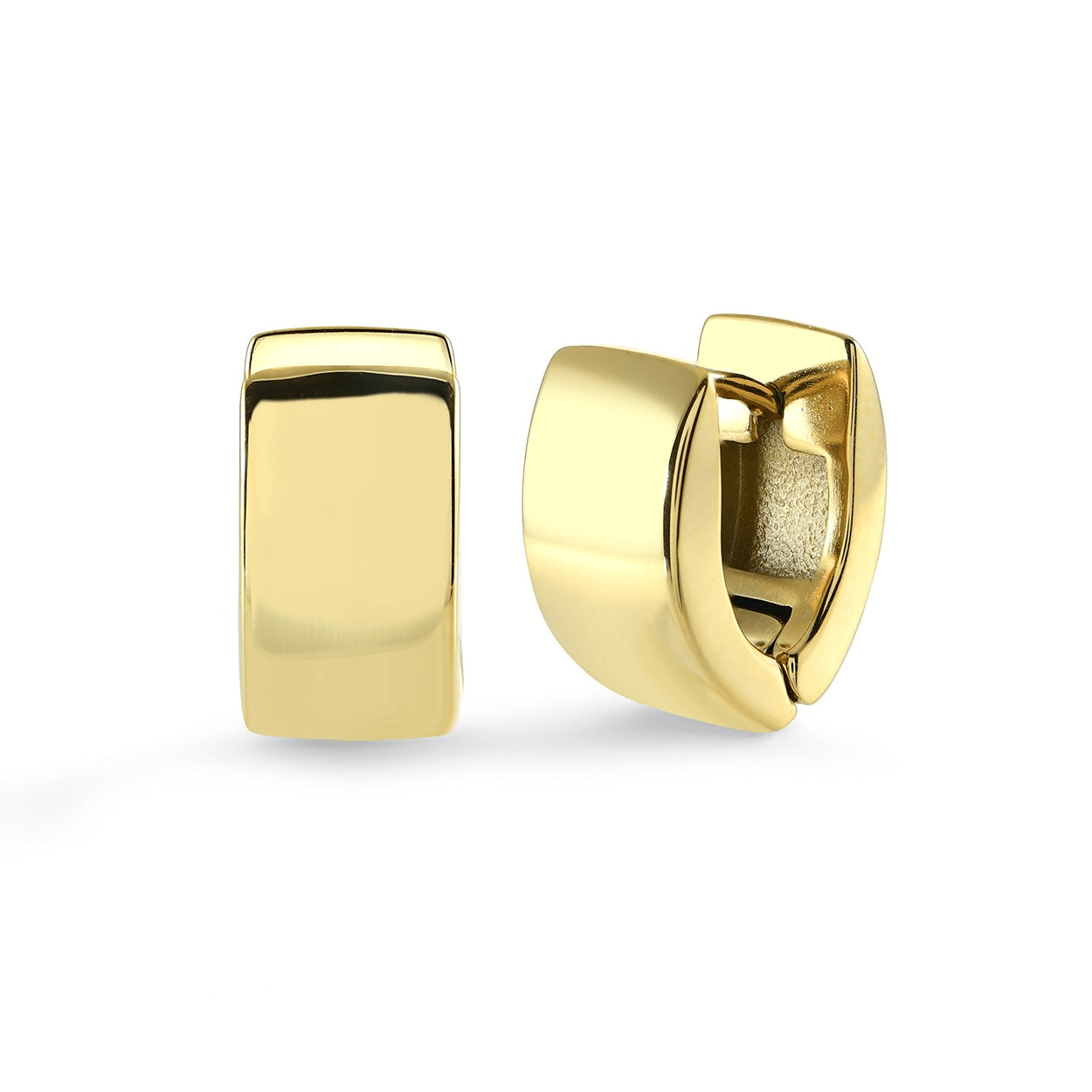 Stainless Steel Gold Plated Chunky Hoop Earrings