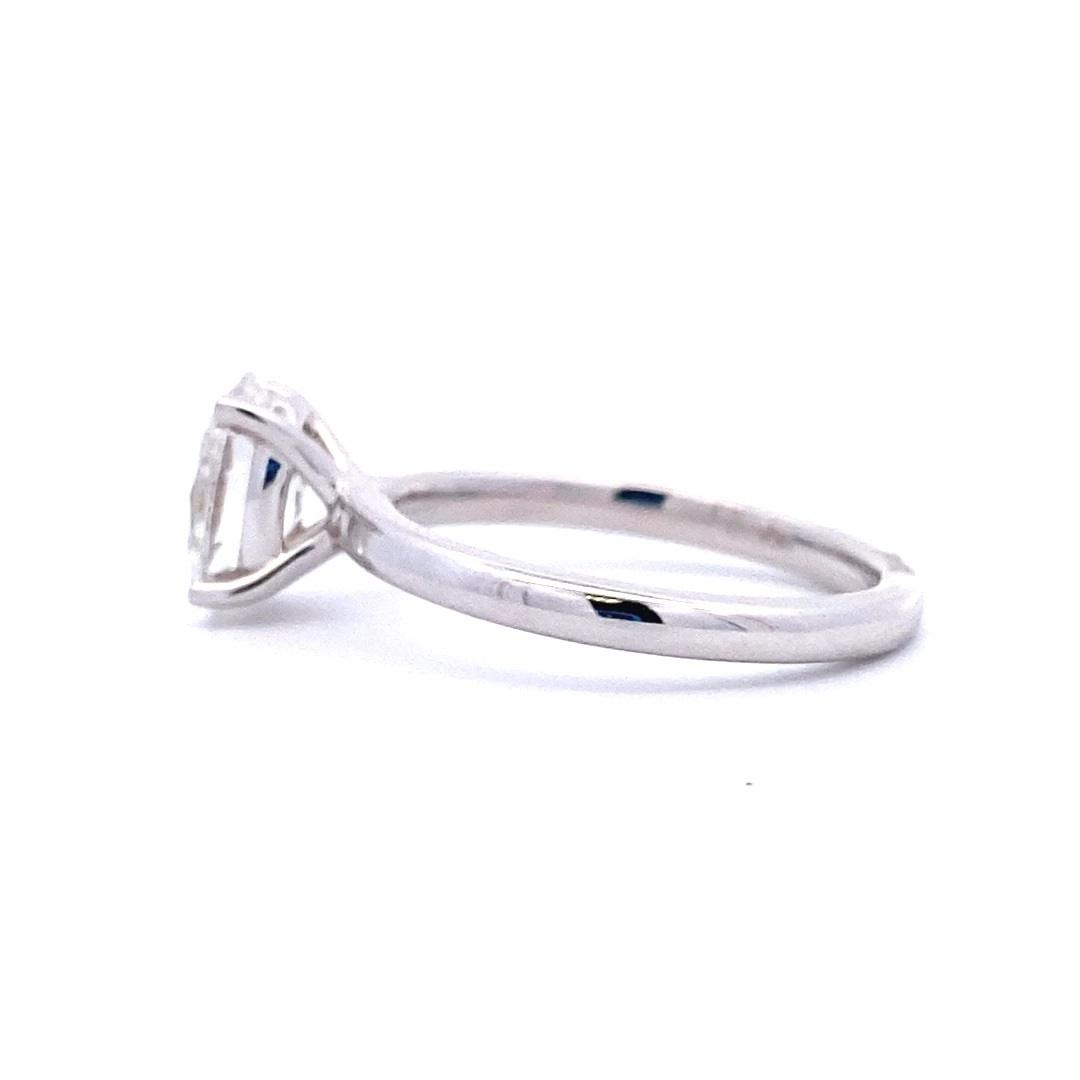 14K White Gold 1.50CTW Lab-Grown Oval Diamond Solitaire Engagement Ring - Image 4