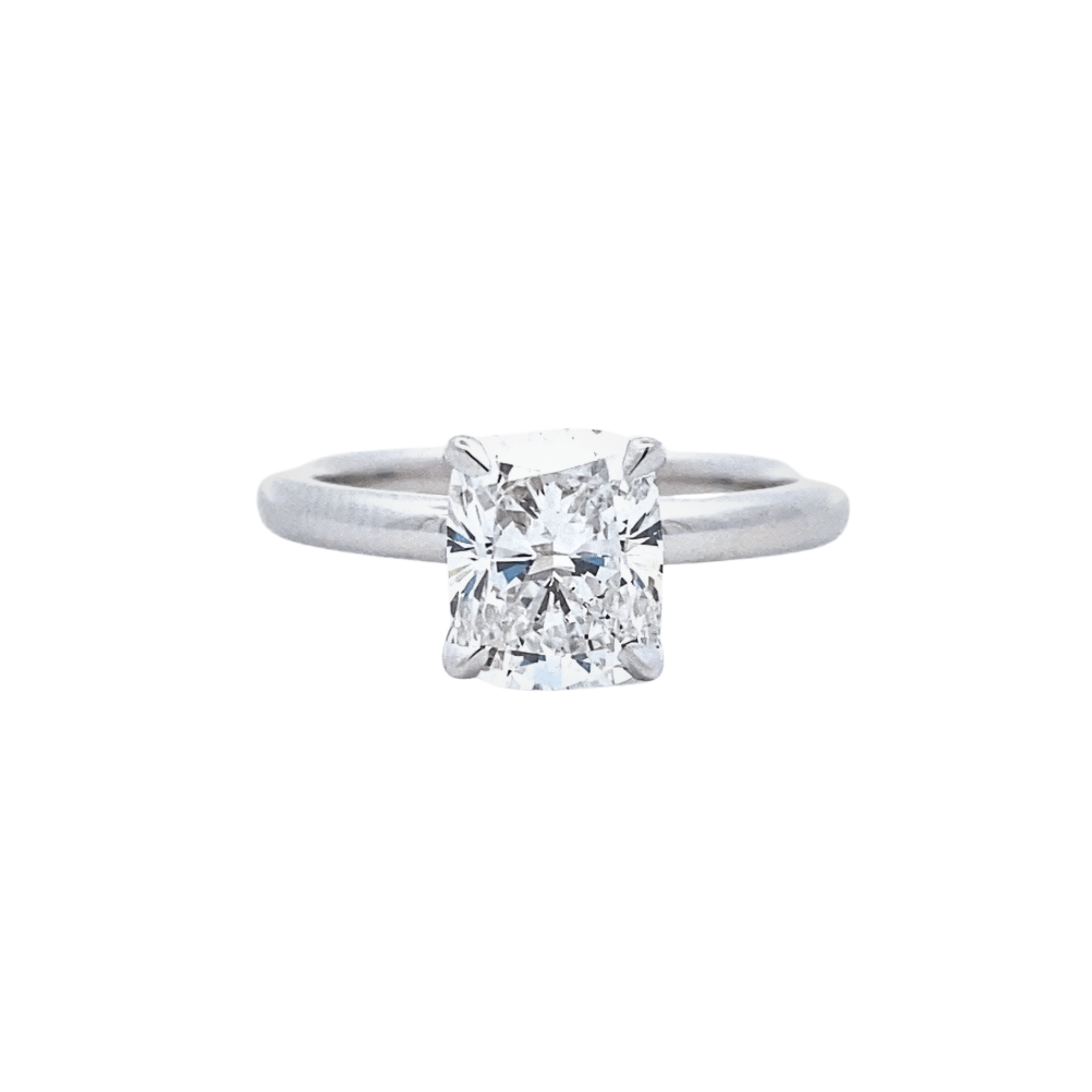 14K White Gold 2.02CTW Lab-Grown Elongated Cushion Diamond Solitaire Engagement Ring