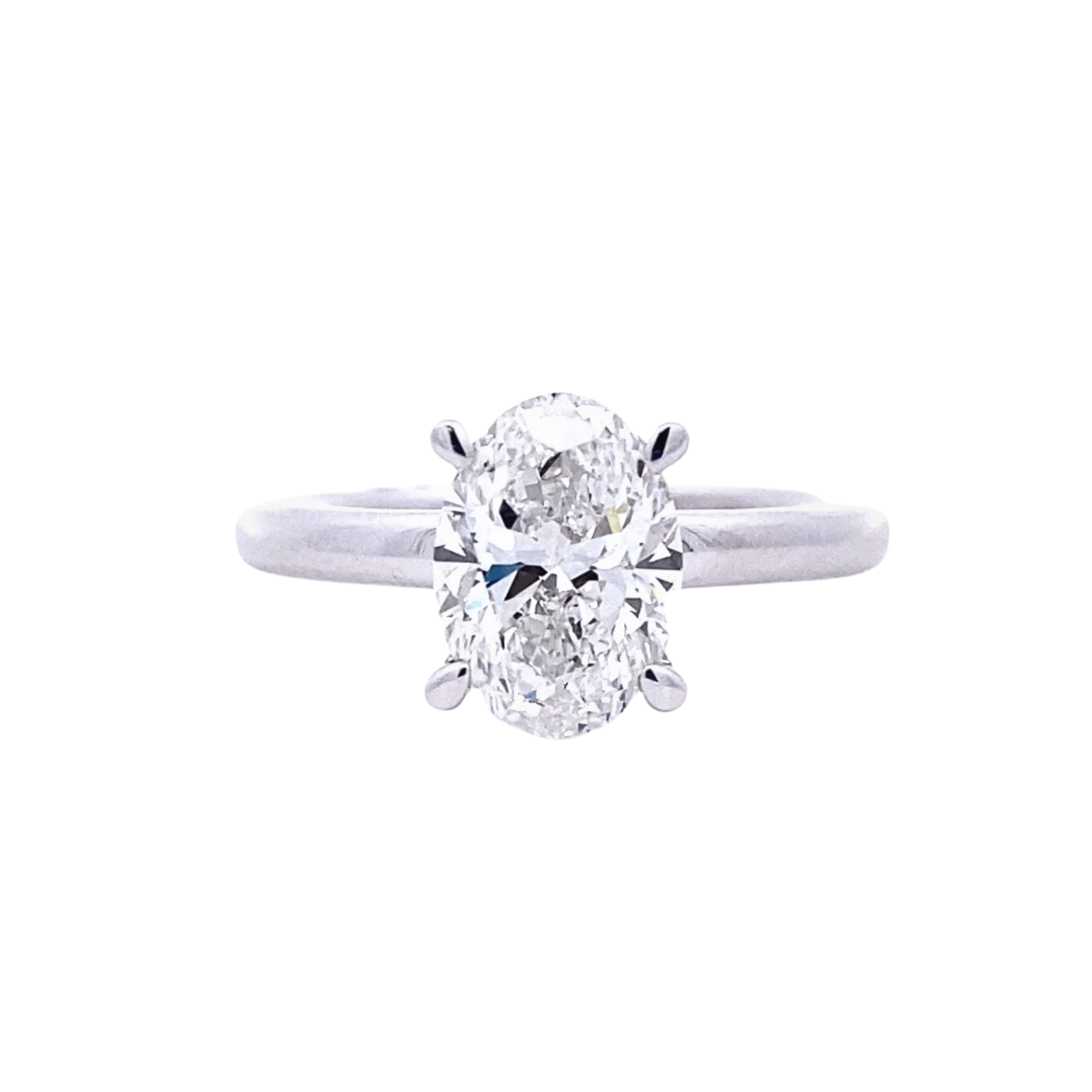 14K White Gold 1.50CTW Lab-Grown Oval Diamond Solitaire Engagement Ring