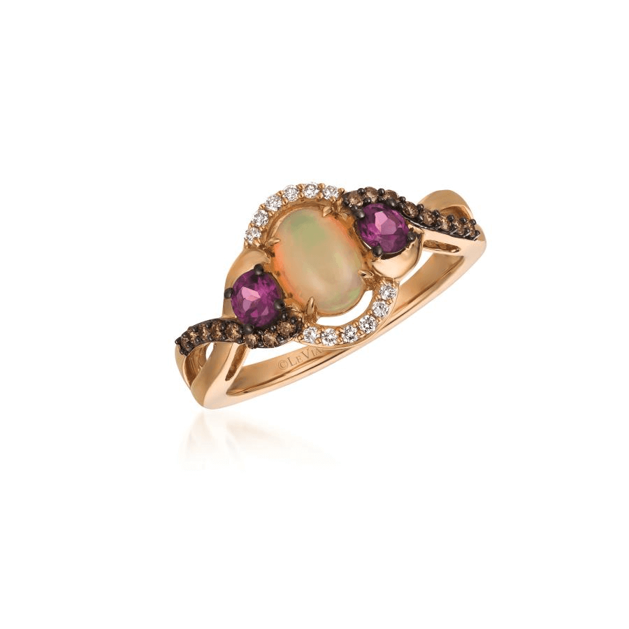 14K Rose Gold Opal