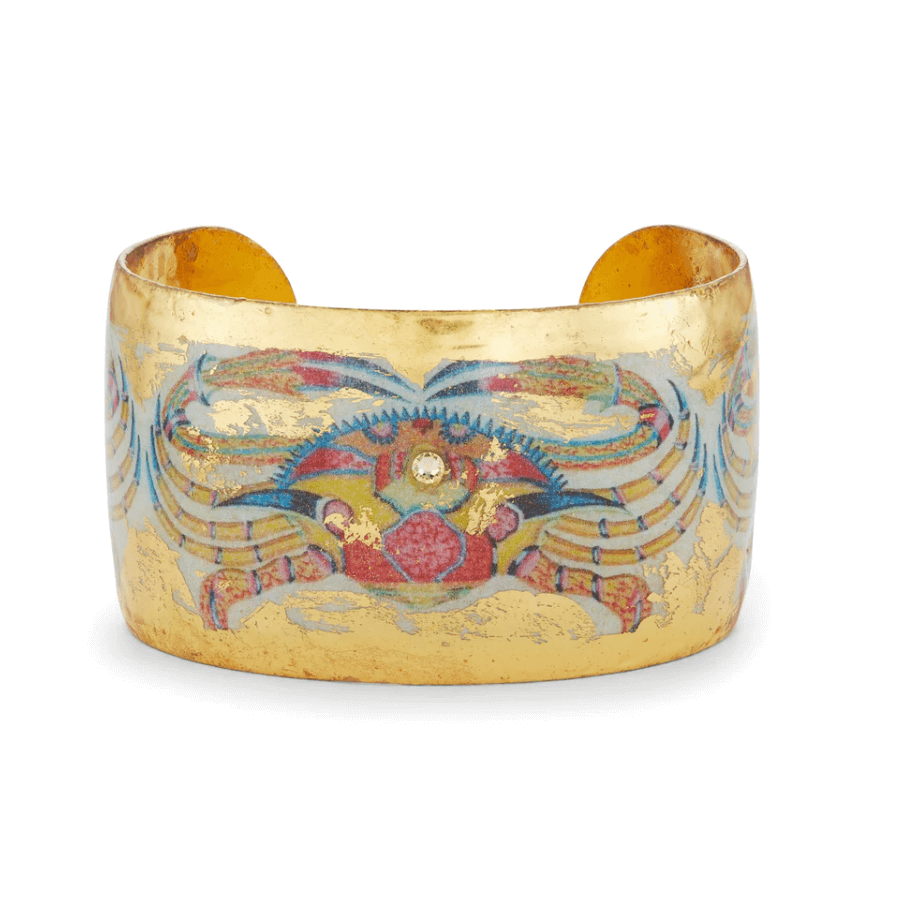 22K Gold Leaf Crab Cuff Bracelet by Evocateur