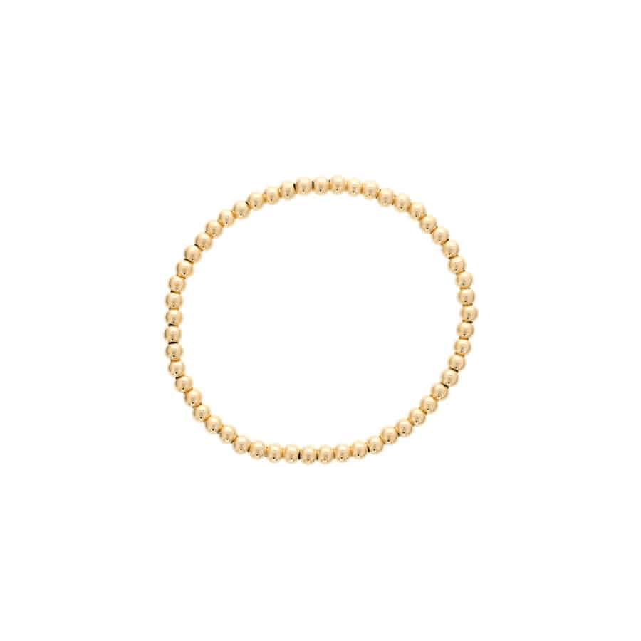 4MM Gold-Filled Bead Stretch Bracelet by Dee Berkley