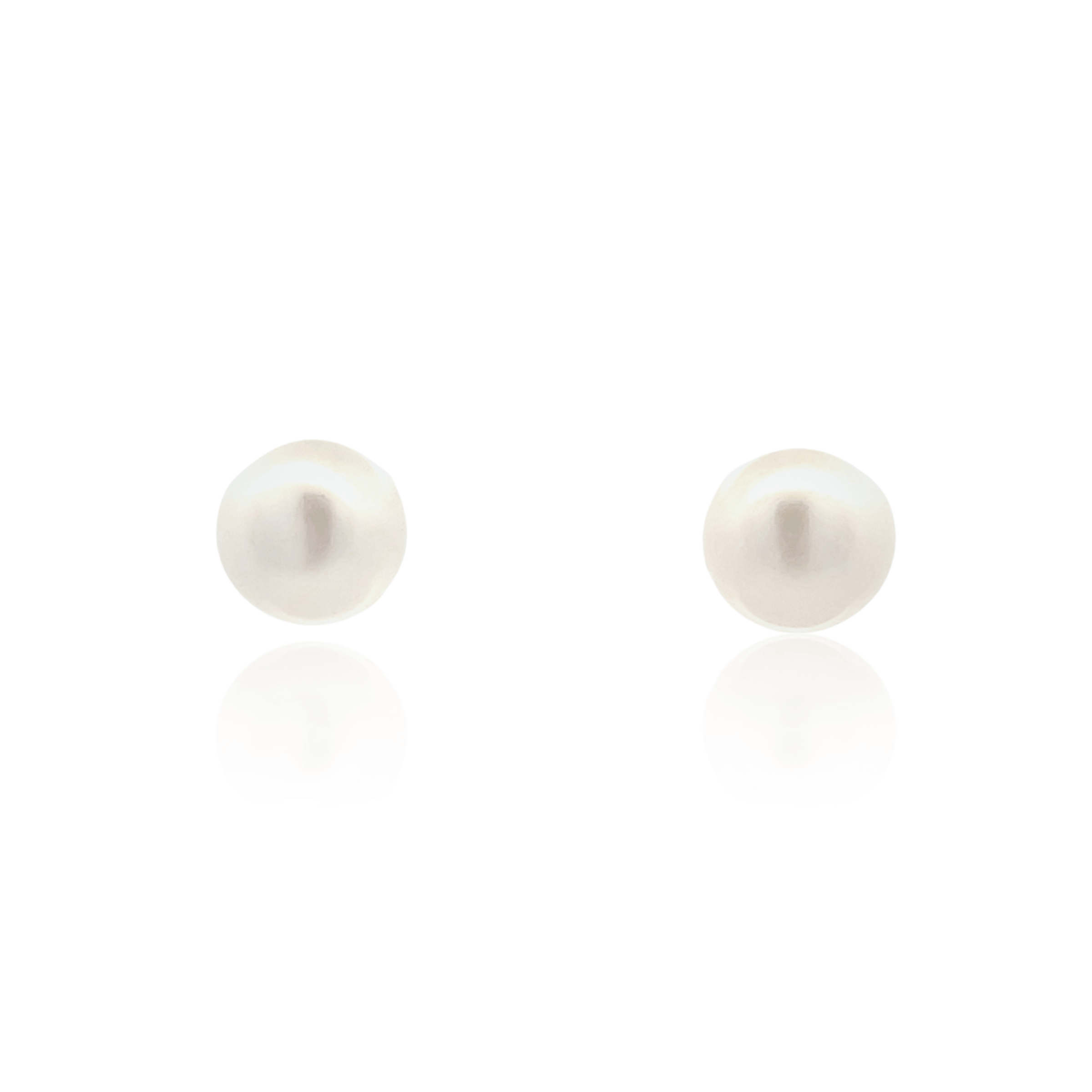 Estate 10K Yellow Gold 10MM Freshwater Pearl Stud Earrings