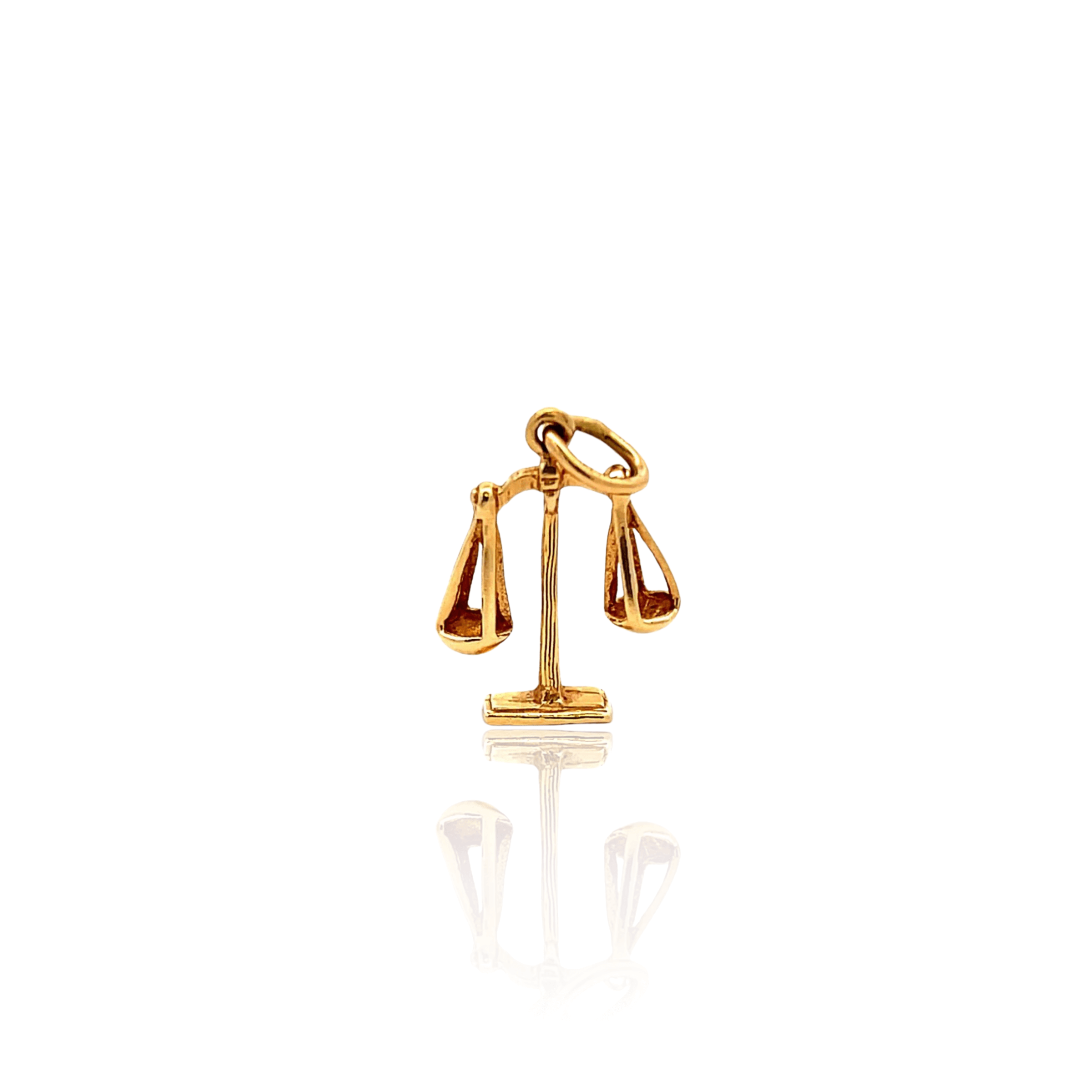 Estate 14K Scales of Justice Charm Pendant
