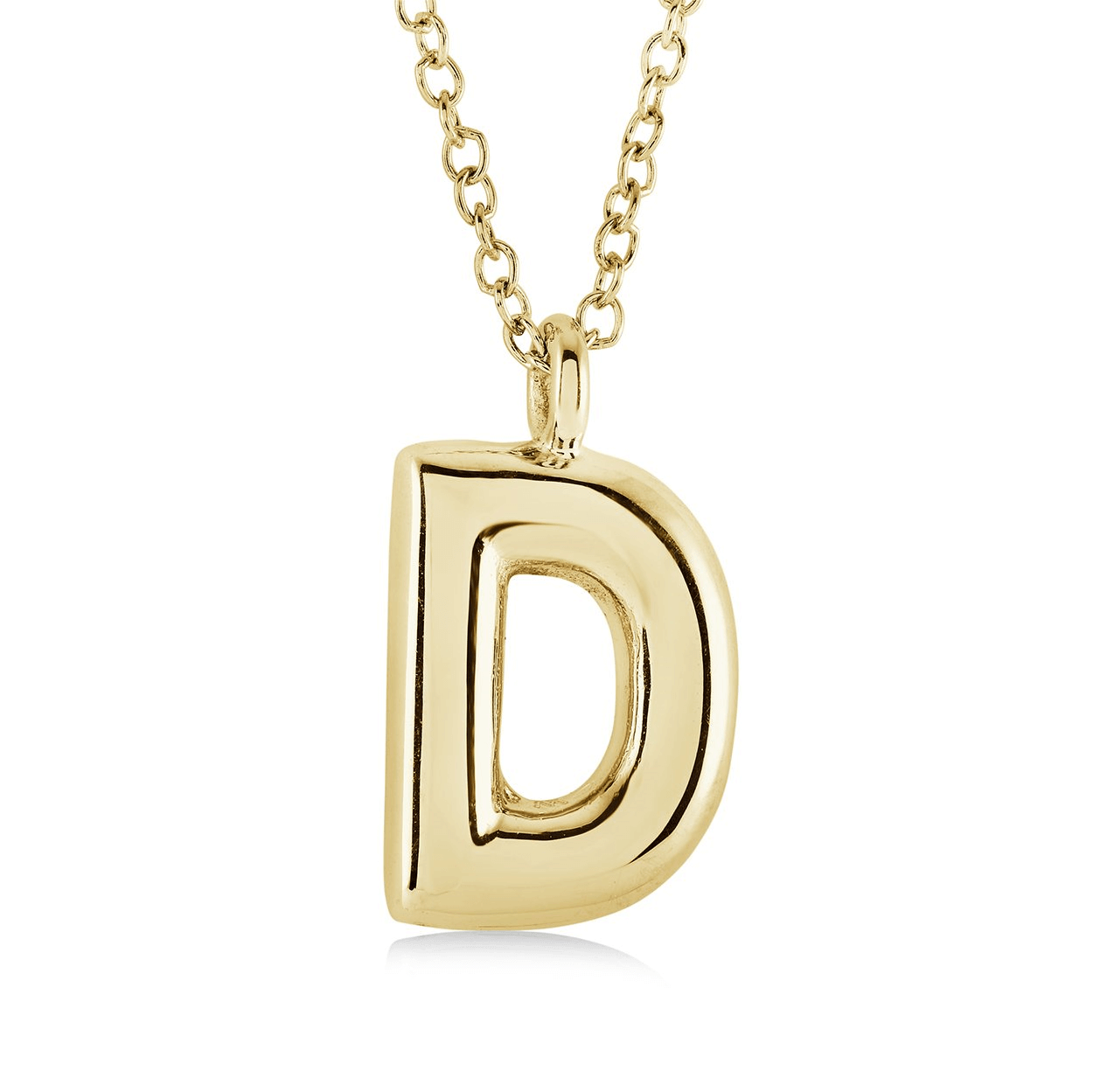 Gold-Plated Initial Letter “D” Necklace