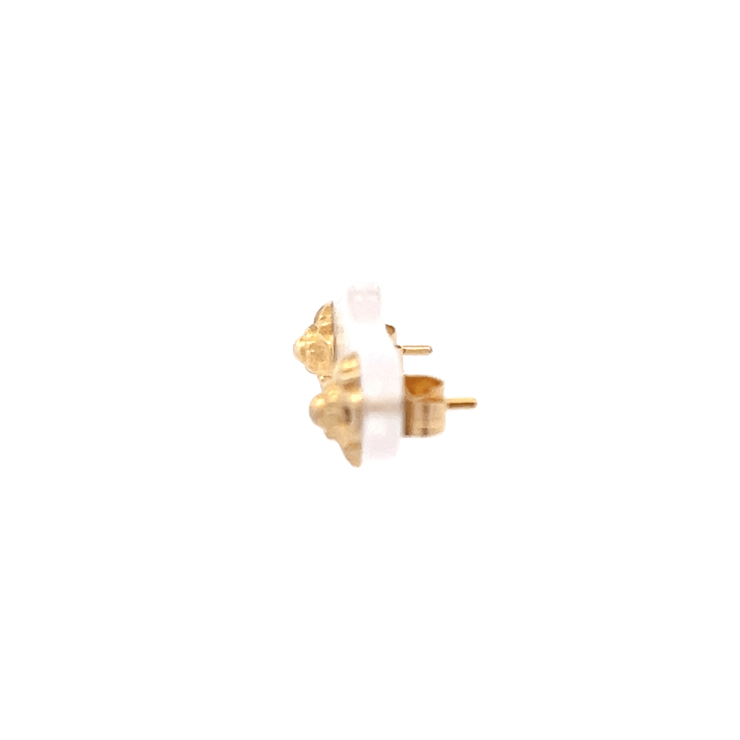 Estate 14K Yellow Gold Floral Stud Earrings-2
