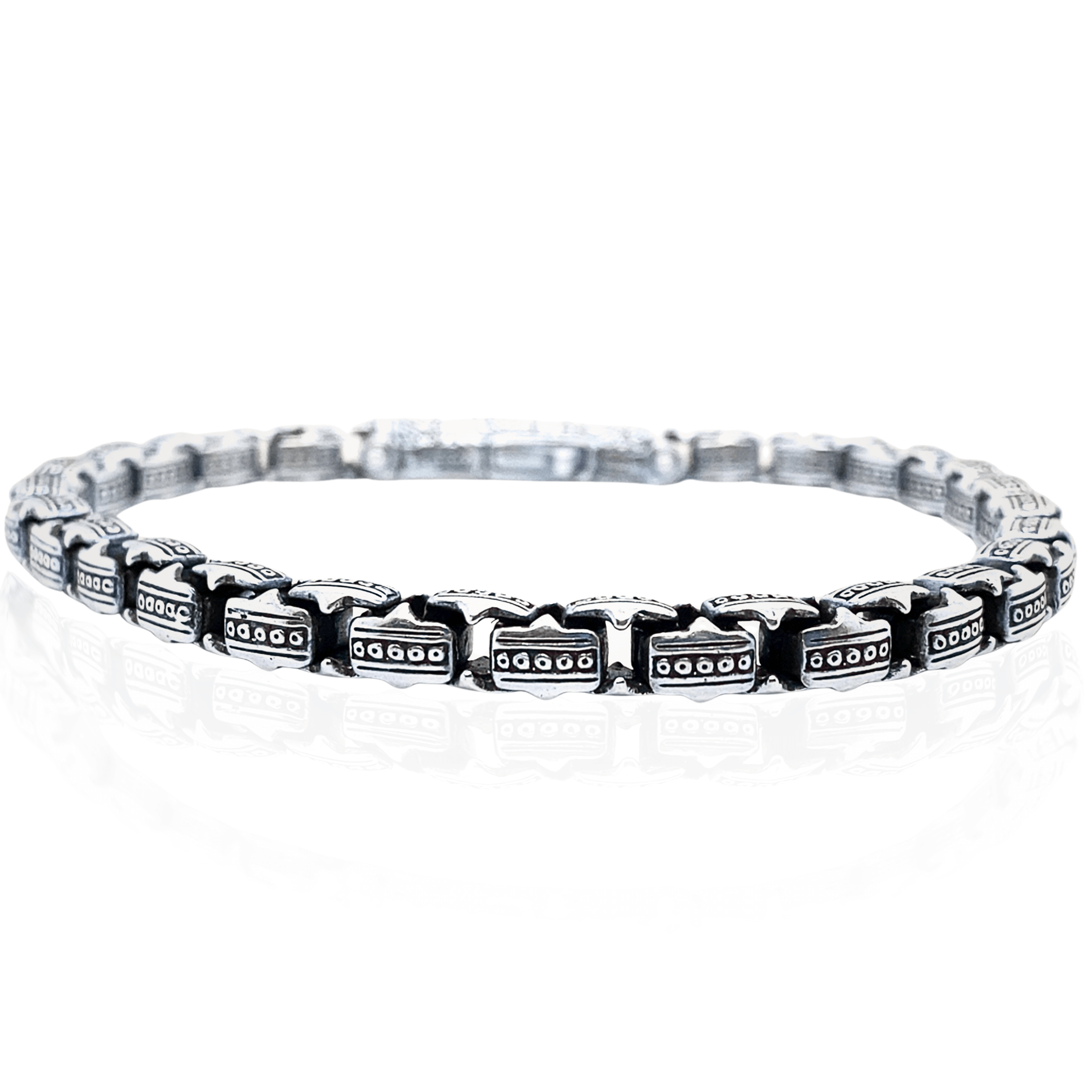 Estate Sterling Silver Konstantino Handmade Link Bracelet