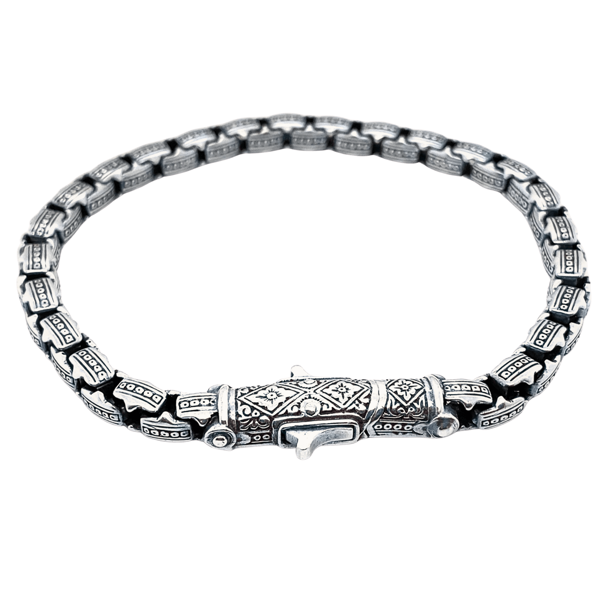 Estate Sterling Silver Konstantino Handmade Link Bracelet
