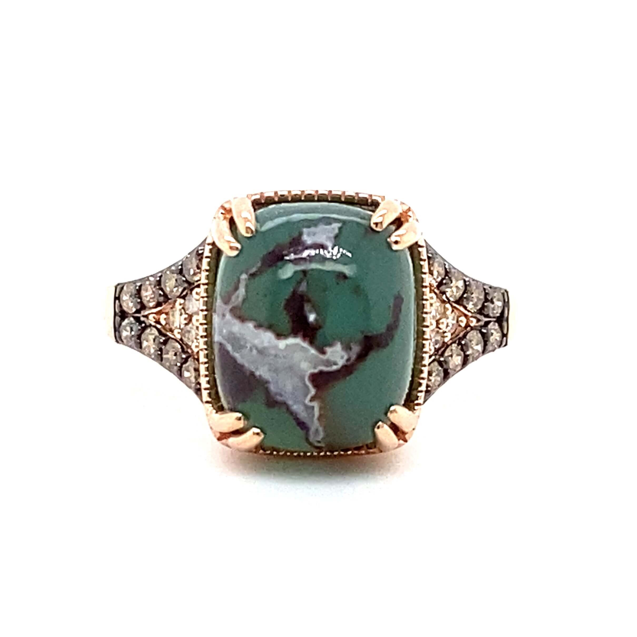 14K Rose Gold 5.24CTW Aquaprase & Diamond Ring by Le Vian