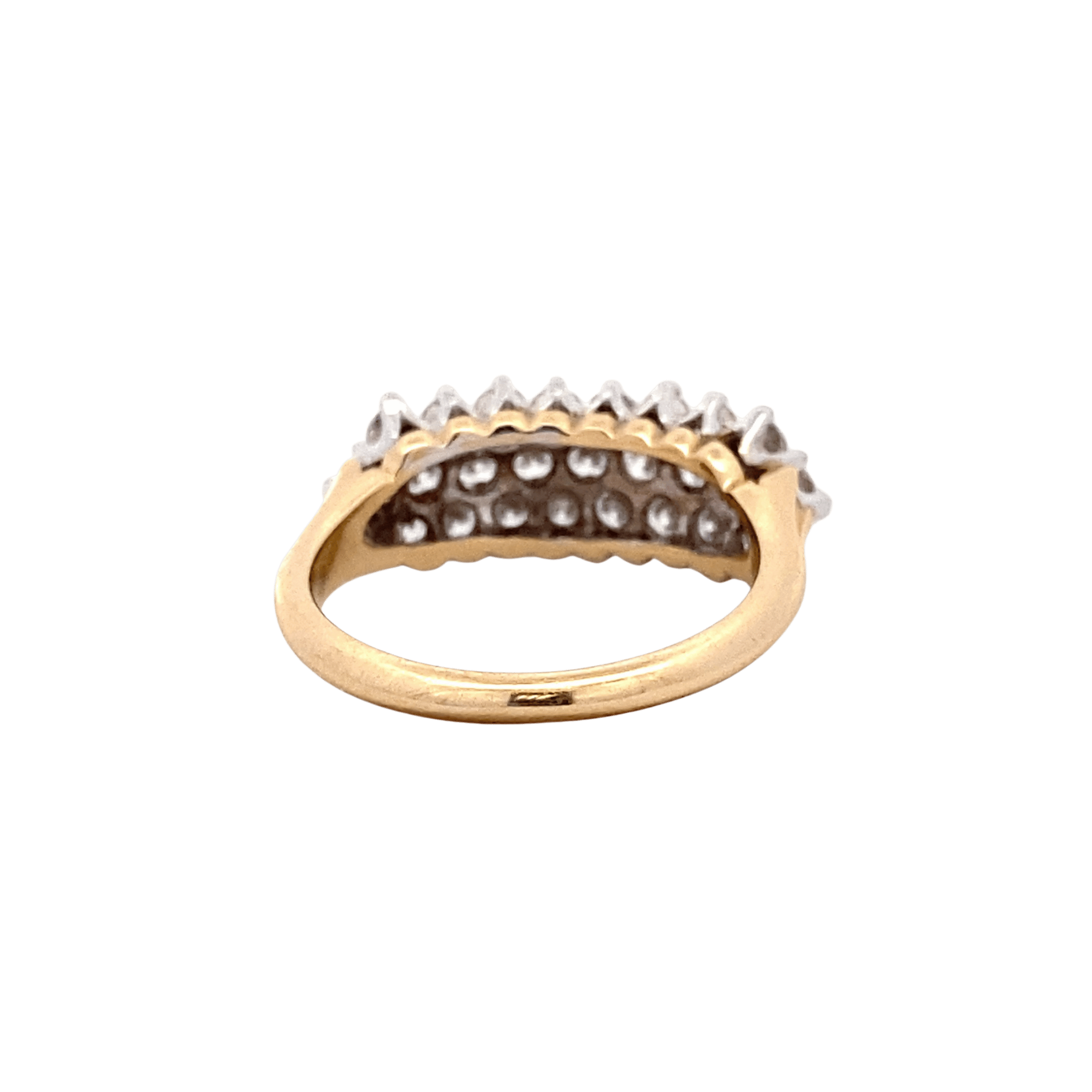 14K Two Tone Gold 1.00CTW Diamond Triple Row Band by Le Vian