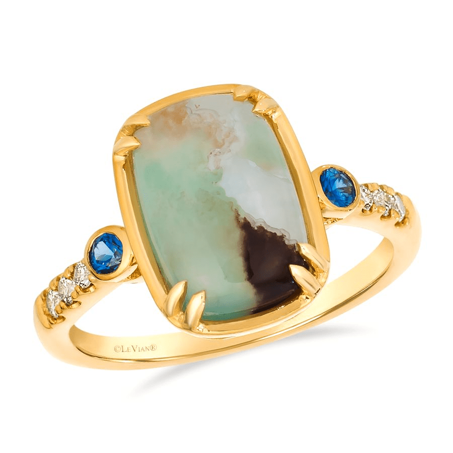 14K Yellow Gold 2.97CTW Aquaprase
