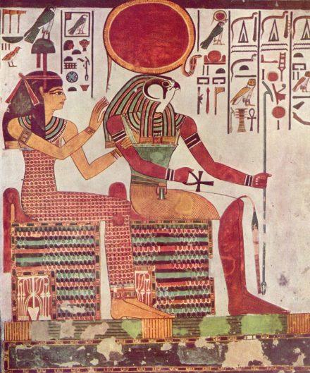 Imentet and Ra from the tomb of Nefertari, 13th century B.C.
