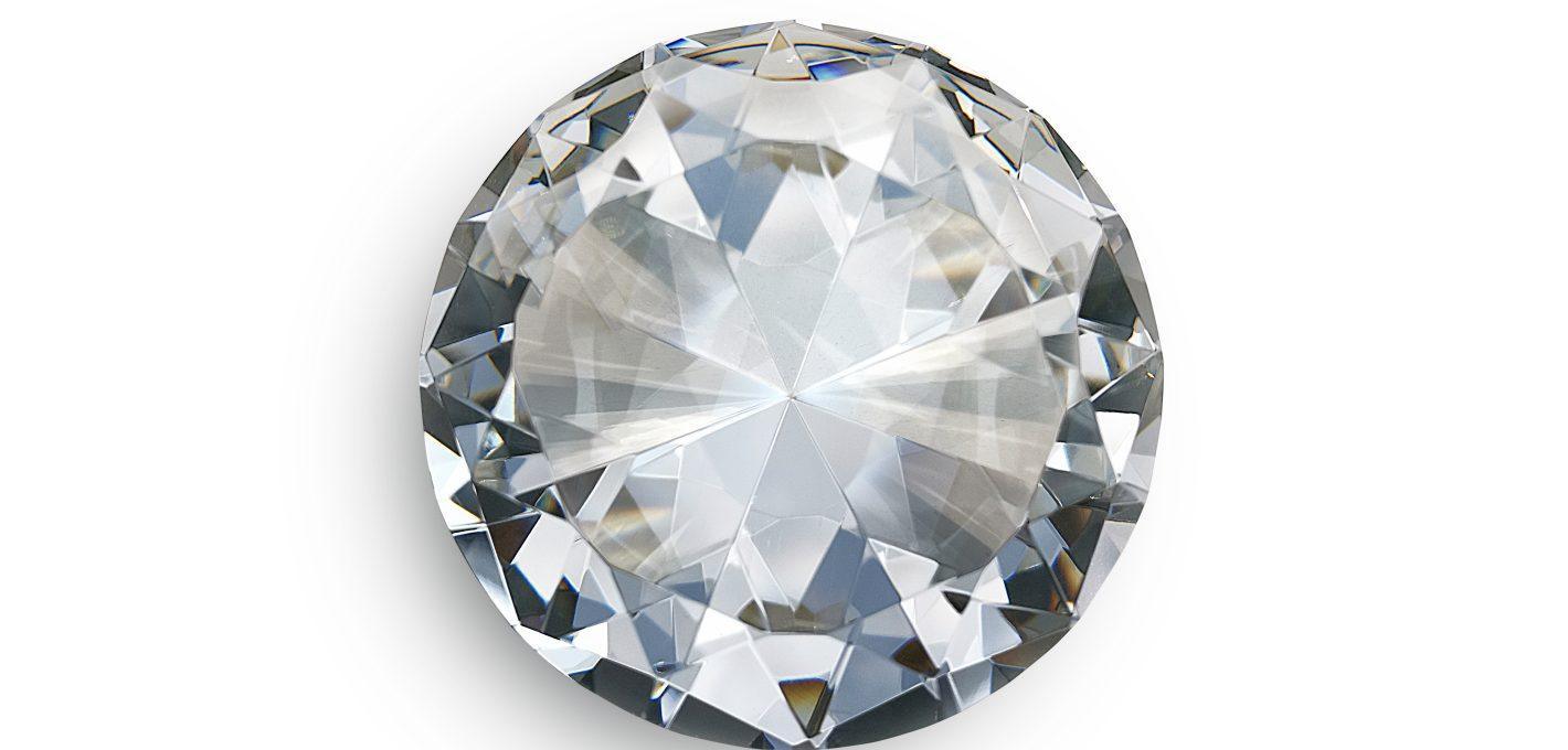 Loose round brilliant-cut diamond on a white background